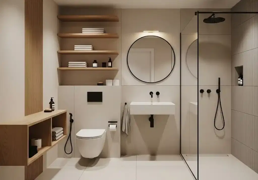 Desain kamar mandi minimalis 2x2 yang efisien