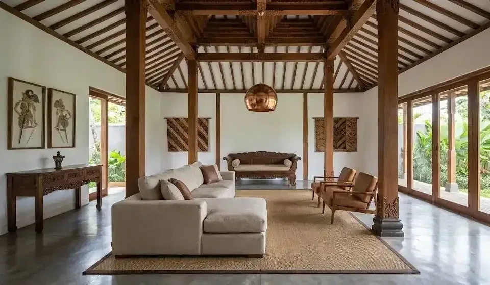 Desain Interior Joglo Klasik dengan Ciri Khas