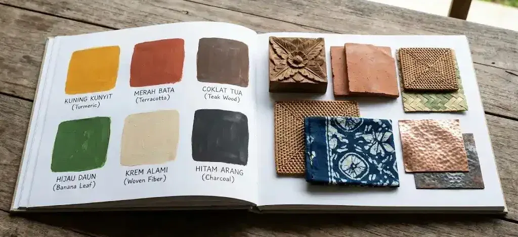 Palet Warna dan Material Rumah Joglo Klasik