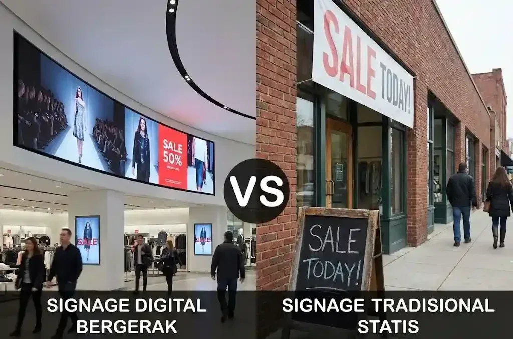 Perbandingan efektivitas Signage Digital dan Tradisional