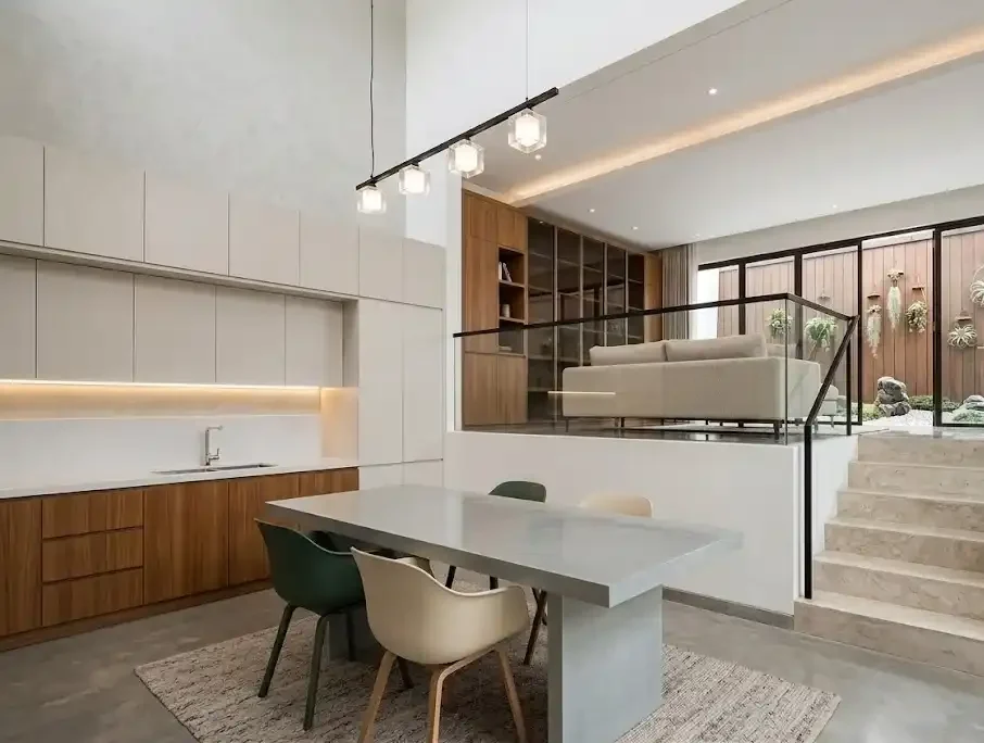 Contoh desain rumah spilt level 1.5 lantai