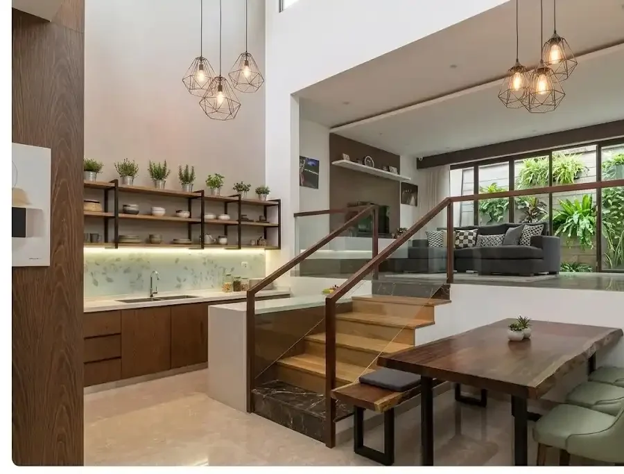 Desain rumah spilt level 1.5 lantai