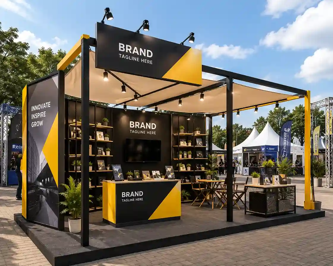 Desain stand pameran outdoor