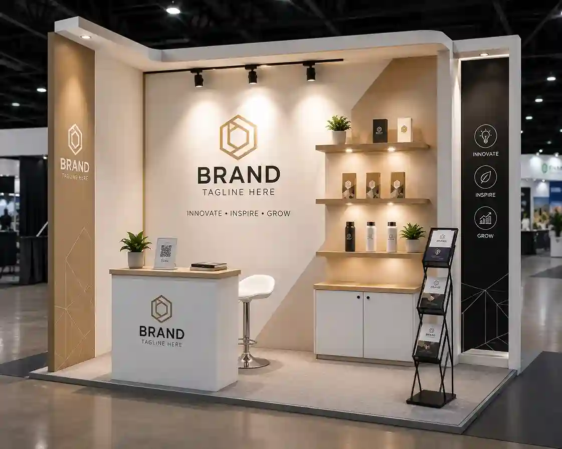 Desain stand pameran sederhana